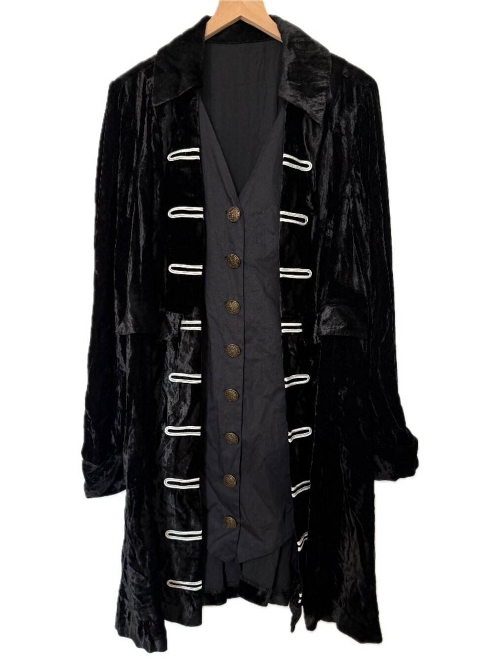 Torrid Black Velour Pirate Costume Coat - See Measurements